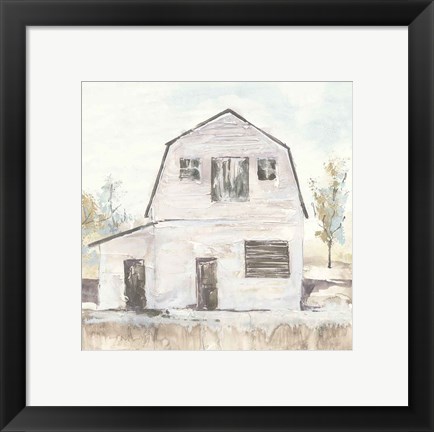 Framed White Barn VI Print