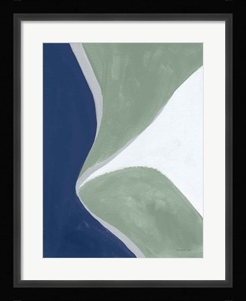 Framed Blue Green Abstract III Print
