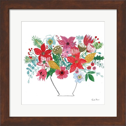 Framed Holiday Bouquet II Print