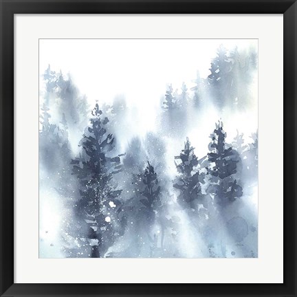 Framed Misty Forest II Print