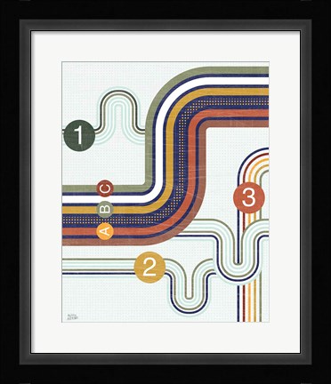 Framed Retro Subway I Print