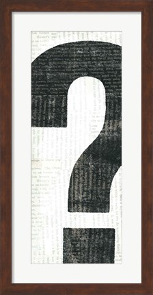 Framed Punctuated Black II Print