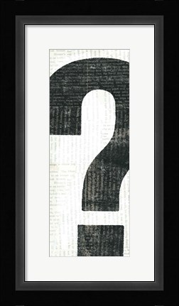 Framed Punctuated Black II Print