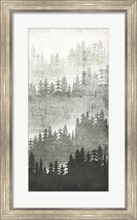Framed Mountainscape Silver Panel III Print