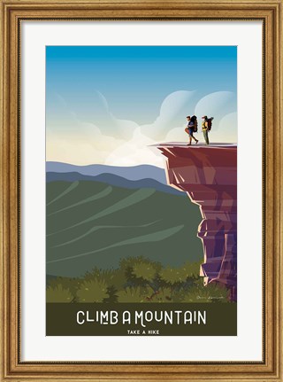 Framed Climb a Mountain Print
