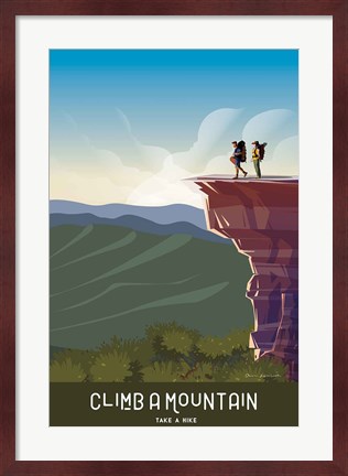 Framed Climb a Mountain Print