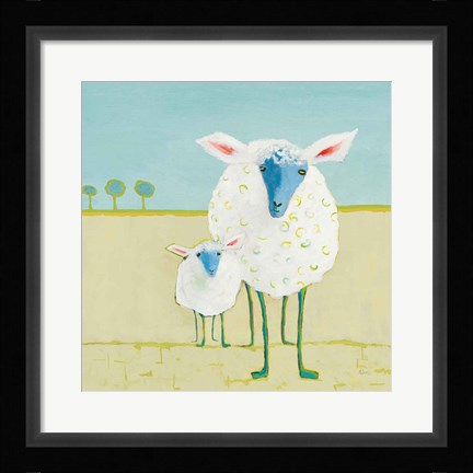 Framed Colorful Sheep Print