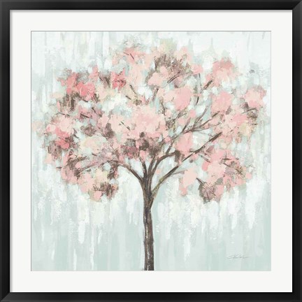 Framed Blooming Tree Blush Crop Print