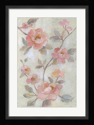 Framed Romantic Spring Flowers I Print