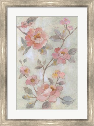 Framed Romantic Spring Flowers I Print