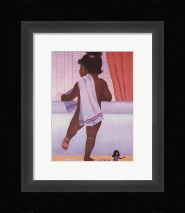 Framed Bubble Bath Girl Print