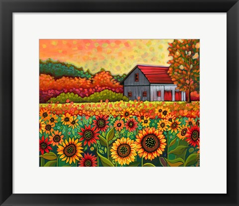 Framed Bright Sunflower Day Print