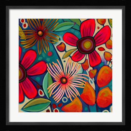 Framed Floral Gala III Print