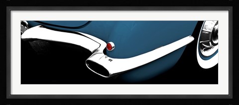 Framed 1958 Blue Corvette Print