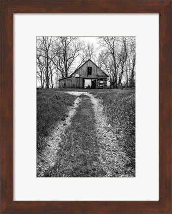 Framed Barn and Hoop Print