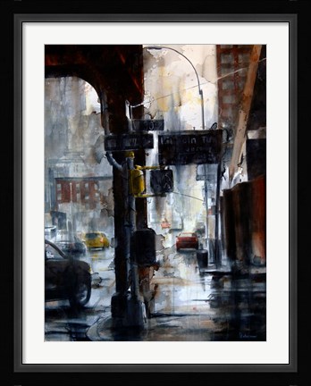 Framed Lincoln Tunnel &amp; 10th Avenue, rain Print