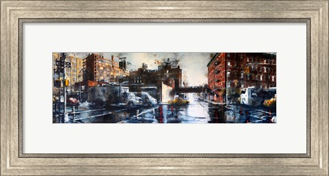 Framed West 27th Street and 10th Avenue, rain Print