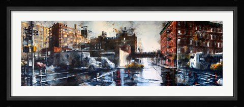 Framed West 27th Street and 10th Avenue, rain Print