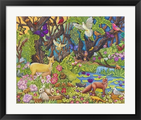 Framed Forest Animals Print