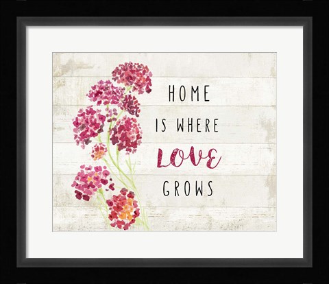 Framed Home Love Print