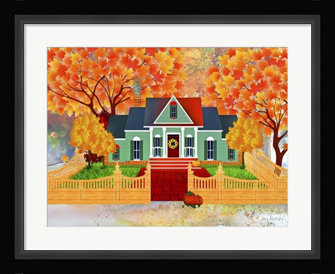 Framed Autumn House Print