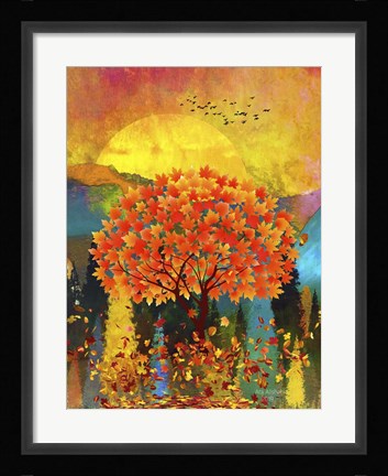 Framed Autumn Sunset Print