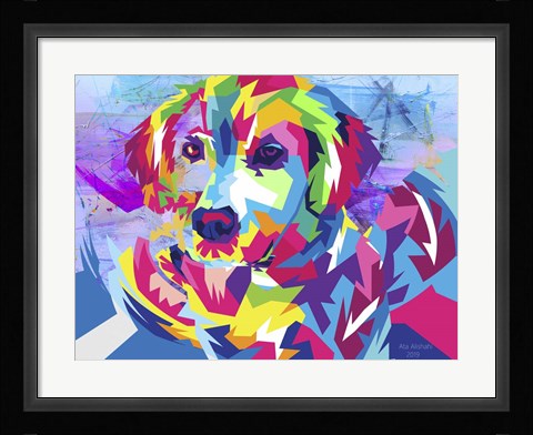 Framed Digital Dog Print