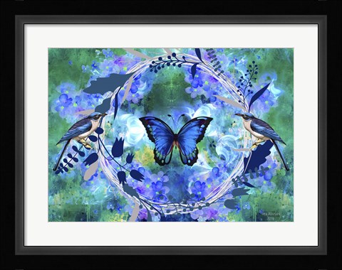 Framed Blue Garden Print