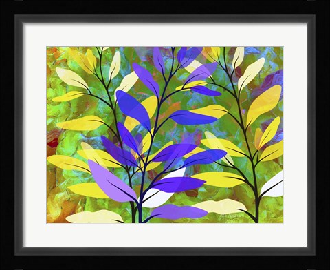 Framed Leaves 1 Print