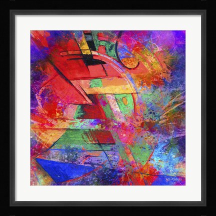 Framed Sea Of Colors 1 Print