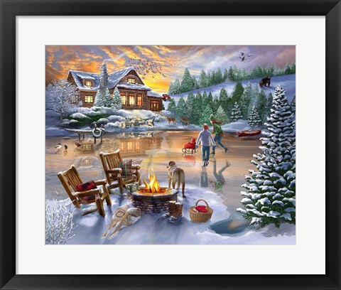 Framed Evening Skate Print