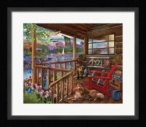 Framed Porch Life Print