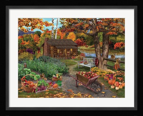 Framed Harvest at the Cabin Print