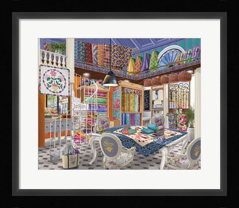 Framed Queenie's Quiltery Print