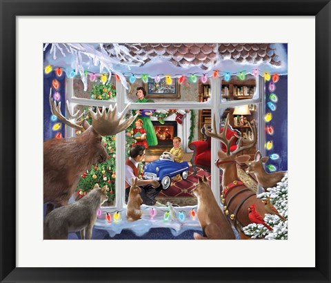 Framed Christmas Creatures Print