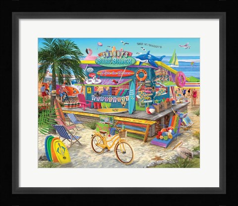 Framed Shaggy's Surf Shack Print