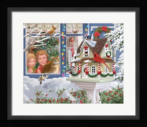 Framed Home for Christmas Print