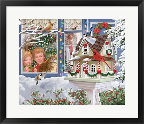 Framed Home for Christmas Print