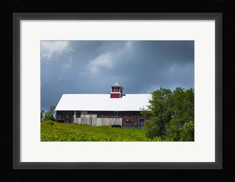 Framed Old Red Barn Print