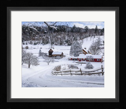 Framed Winter in Vermont Print