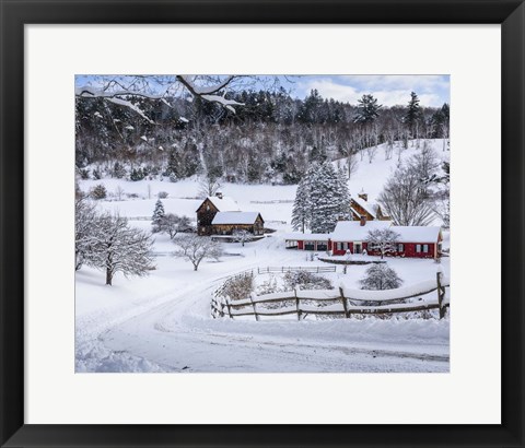 Framed Winter in Vermont Print