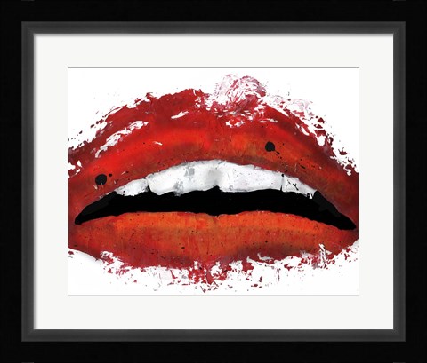Framed Lips 3 Print