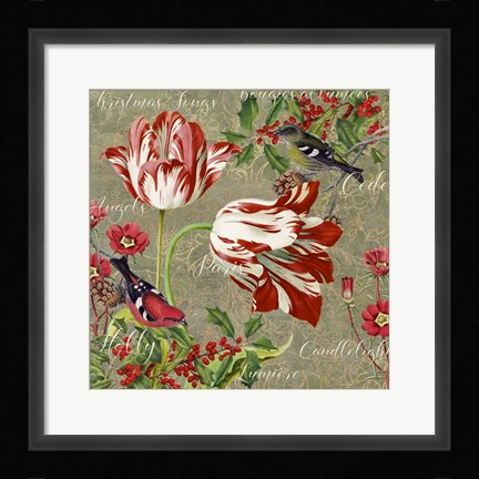 Framed Christmas Tulips Print