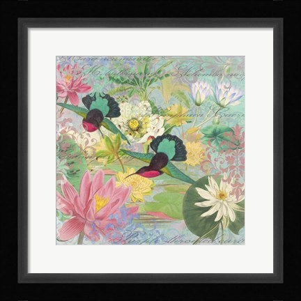 Framed Nyphea Arabesques Print