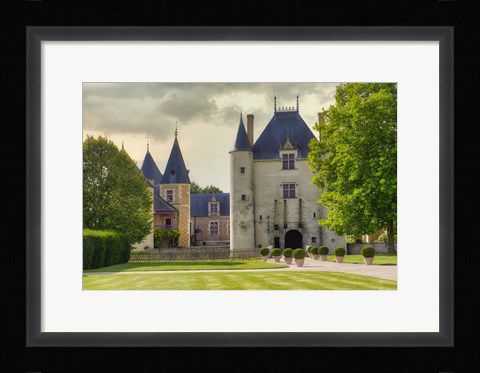 Framed Castle and Lawn Print