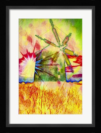 Framed Windmill 5 Print