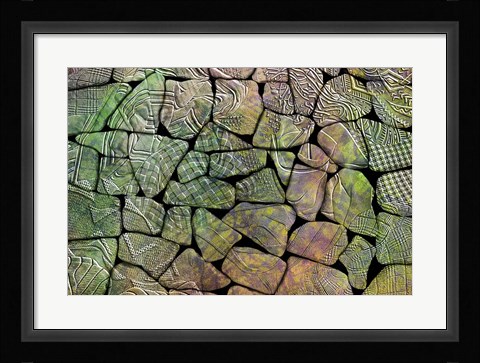 Framed Textured Pebbles 18 Print