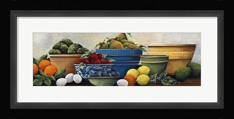 Framed Fruit Bowls Print