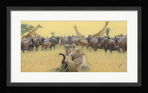 Framed Late For Supper Print