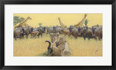 Framed Late For Supper Print